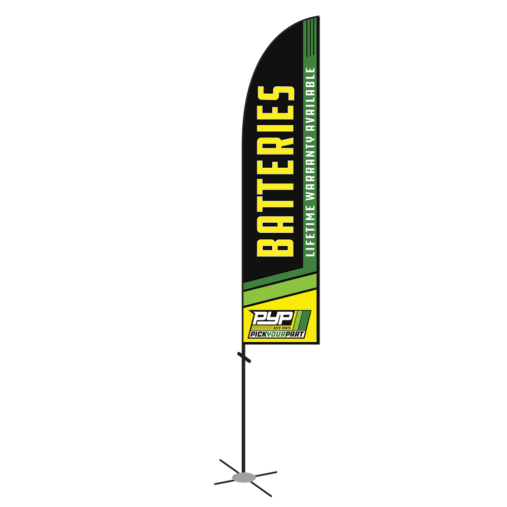 Battery Flag 2 (Zoom Flex - Large Flag - Straight Single Sided)