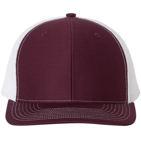 Maroon/ White