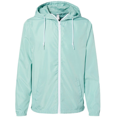 Aqua/ White Zipper