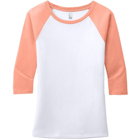 Heathered Dusty Peach/ White