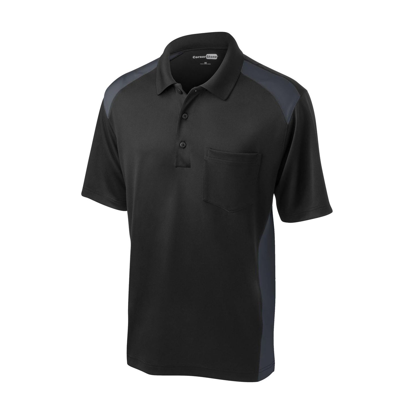 CornerStone® Select Snag-Proof Two Way Colorblock Pocket Polo