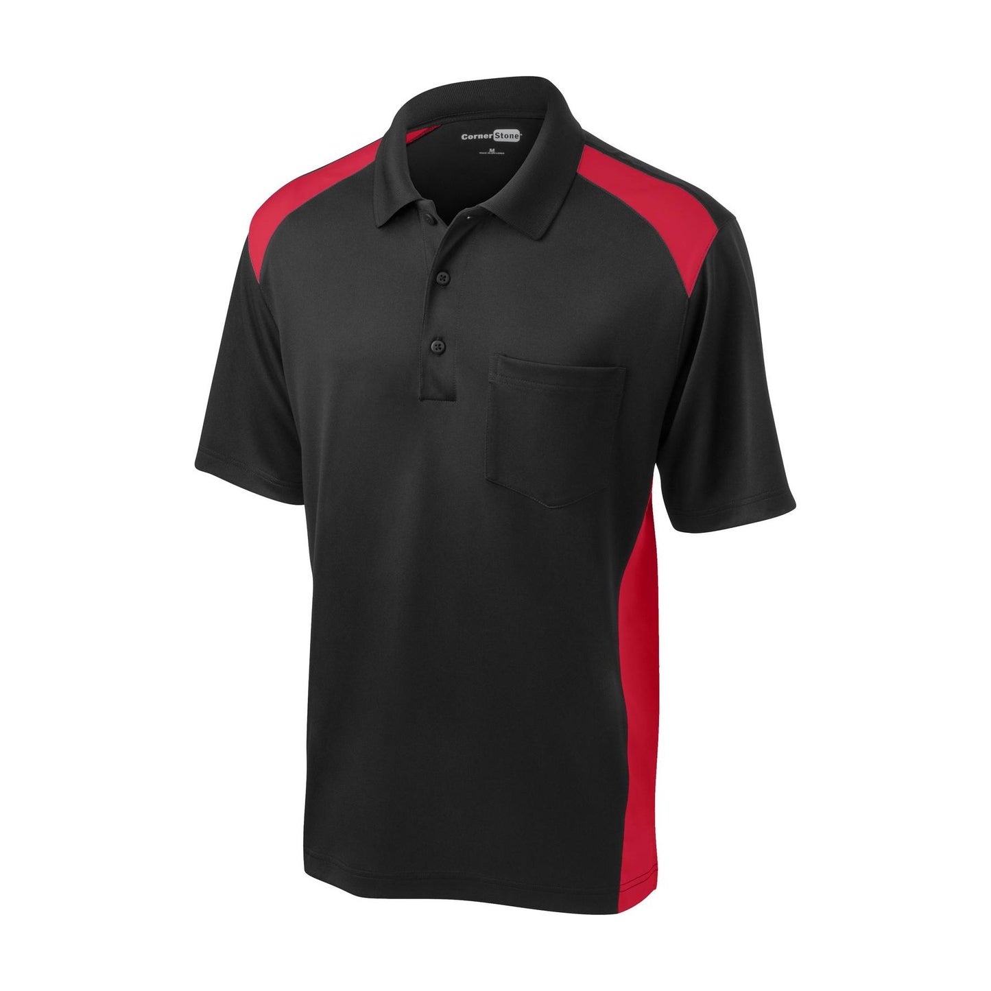 CornerStone® Select Snag-Proof Two Way Colorblock Pocket Polo
