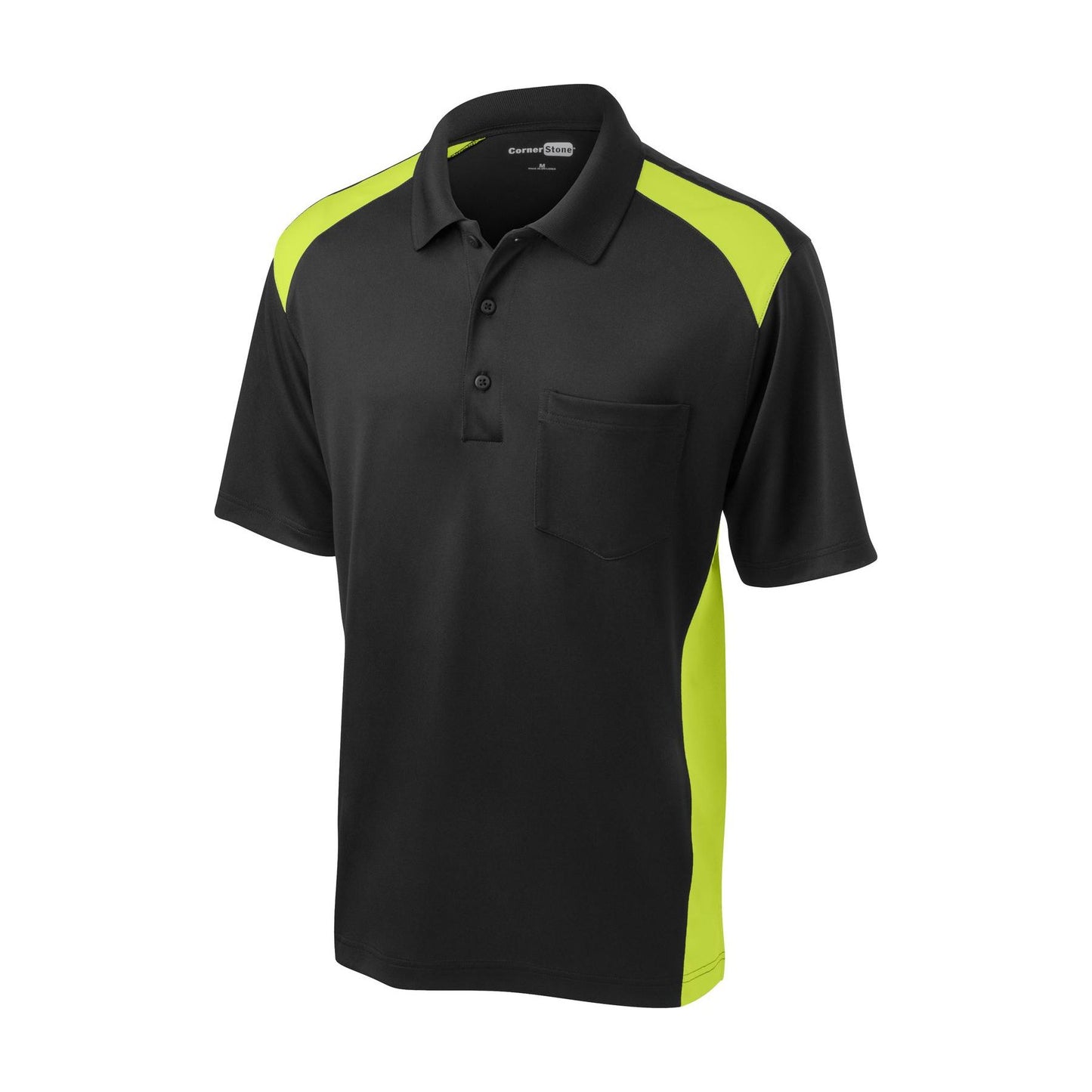 CornerStone® Select Snag-Proof Two Way Colorblock Pocket Polo
