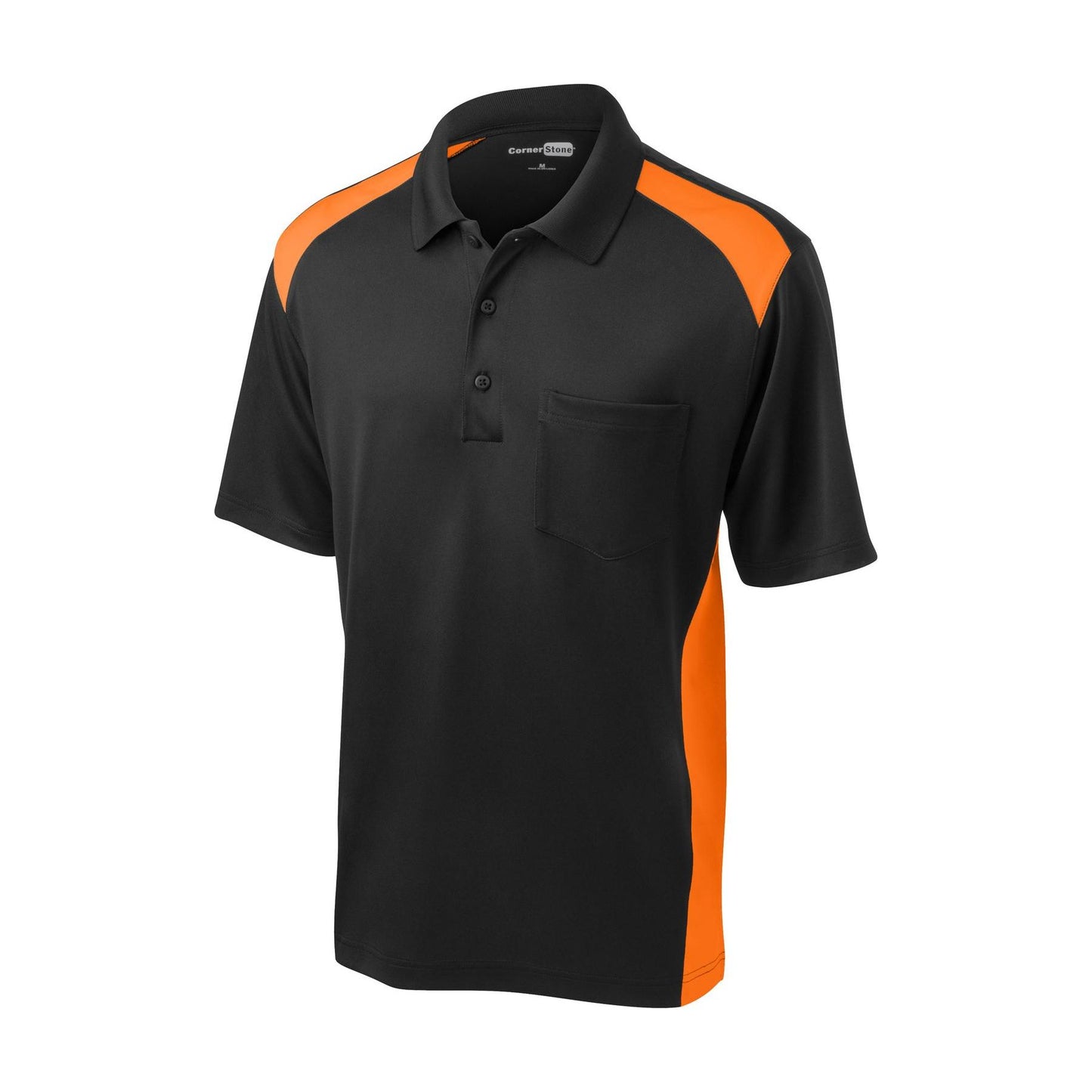 CornerStone® Select Snag-Proof Two Way Colorblock Pocket Polo