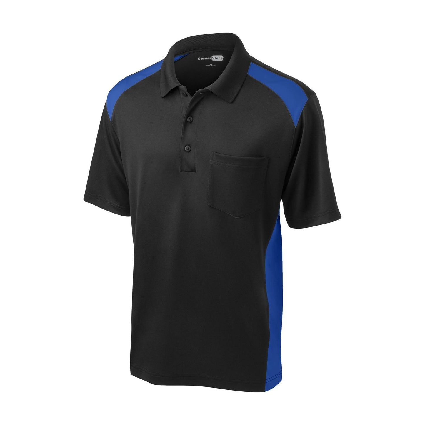 CornerStone® Select Snag-Proof Two Way Colorblock Pocket Polo